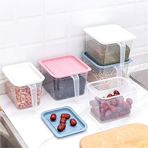 Iolmng 1.ll/1.5l Cozinha Caixa de armazenamento de geladeira com alça de armazenamento contêiner transparente ovo frutas plásticas organizador selado
