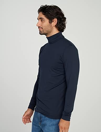 Lapasa Men's Gurtleneck Térmica Tops de roupas íntimas, camisa de manga longa de lã leve/de peso médio