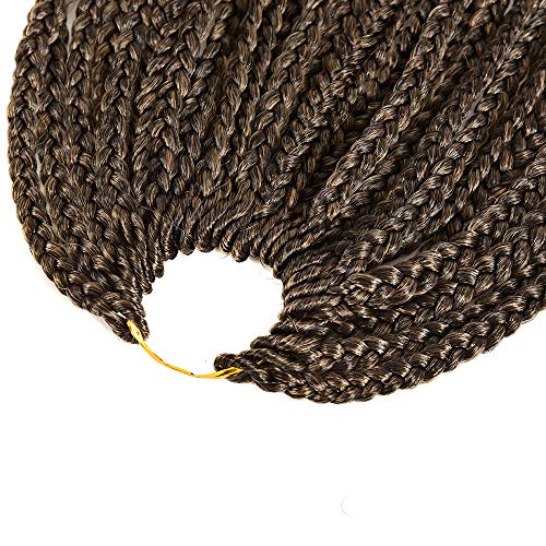 Vogeen 5 pacotes 14 polegadas 3s Cabeiras cabelos de crochê com extremidades encaracoladas 28 raízes ombre marrom extensões de kanekalon