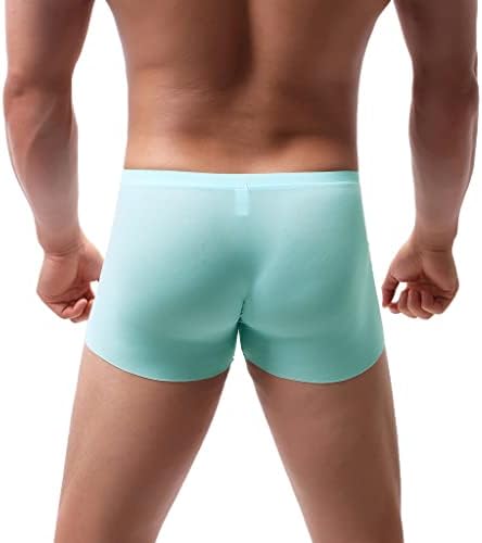 Lingerie sexy para homens Sex travessores de sexo de gelo boxeador de seda de gelo u bulge bolsa de lingerie shorts