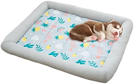 Ｋｌｋｃｍｓ Cão de refrigeração de cachorro macio Cama de resfriamento portátil DlemeL para dormir lavável piso respirável, cinza