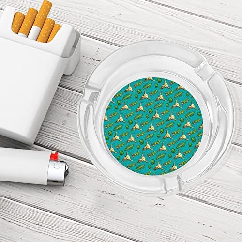 Cactos e cigarros de cigarro de cigarro de cigarro de cigarro redondo portador de fumantes Bandeja de cinzas para decoração de mesa de hotel em casa