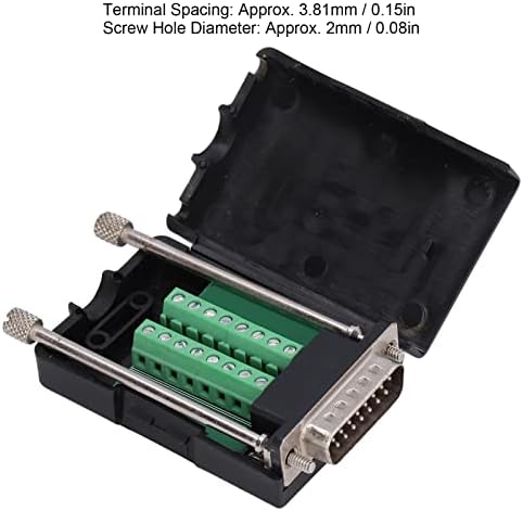 Conector Walfront DB15, conector DB15 Solderless, 15 pinos Solderfree Breakout Board D Módulo de adaptador de terminal