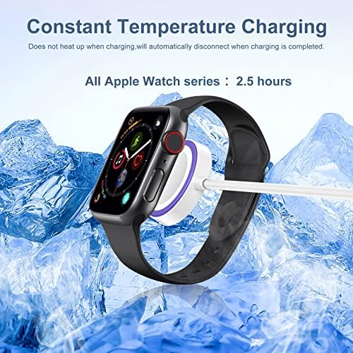 Pitchessy projetado para carregador de relógios Apple, cabo de carregamento rápido magnético [3,3ft] compatível com