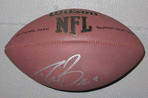 Drew Brees autografou Wilson NFL Football com prova, foto de Drew assinando para nós, New Orleans Saints, Pro Bowl, Super Bowl