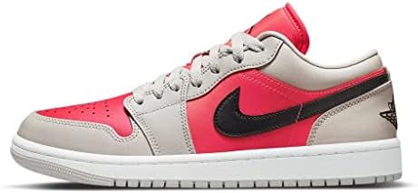 Jordan feminino wmns air jordan 1 baixo dc0774 060 minério de ferro leve/sirene vermelho - tamanho 10.5w