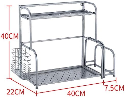 JQzlxCJZWJ Rack de armazenamento de cozinha, rack de tempero multifuncional, suporte para faca de tábua de tempere, prateleira