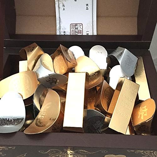 Caixa de tesouro de produtos funerários de Amore Jewell com lingotes de ouro e prata e barras de ouro mixadas 50 pcs