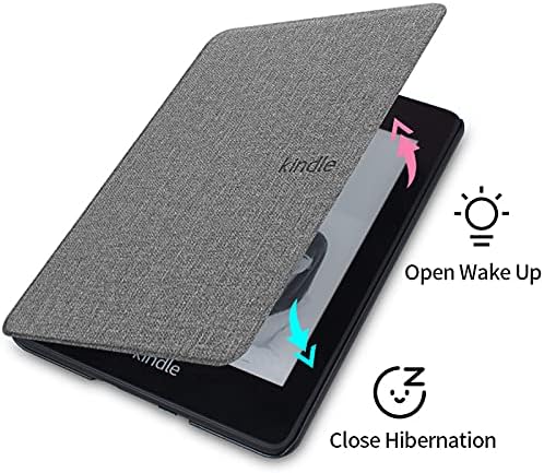 JNSHZ 2021 New Fabric Magnetic Smart Soft Silicone Ebook Slim Case, capa para Kindle Paperwhite 5 11ª Gen 6.8 Pinch Signature Edition