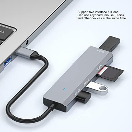 Splitter USB, liga de alumínio do cartão de memória de armazenamento do Hub Tipo C para casa