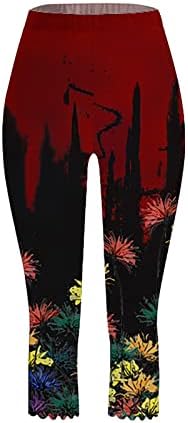Miashui plus size leggings de outono para mulheres Senhoras Comforto casual Impresso Estreado Cantura alta calças elásticas para altas