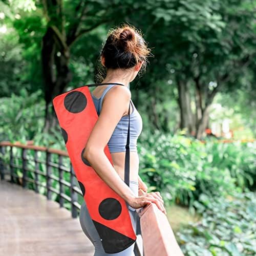 Ratgdn Yoga Mat Bag, Ladybug Print Exercício ioga transportadora de tapete full-zip yoga tape