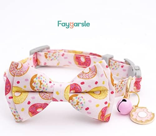 Faygarsle 2 pacote colarinho fofo com bell breakaway gato gato gato para gato feminino gato macia cola gato roxo rosa