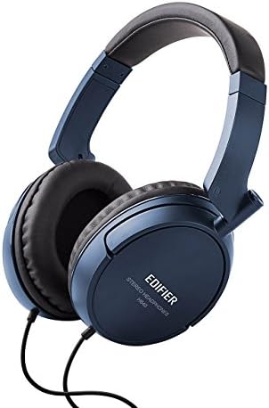 EDIFIDER H840 AUTIOFILO Over-the-Earw Fones de ouvido-Hi-Fi Over-Ear Isolating Isoling Monitor fechado Música auditiva Headphone-Blue