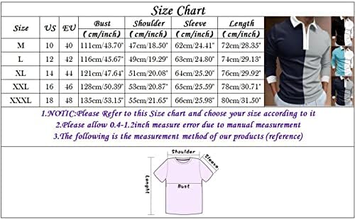 Xxbr camisetas de pólo masculino zíper de pescoço, outono inverno manga longa listrada retchwork tops tops casuais camisa