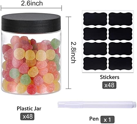 Jarros de plástico de Oushinan com parafuso nas pálpebras, canetas e etiquetas recicláveis ​​de recipientes de cosméticos