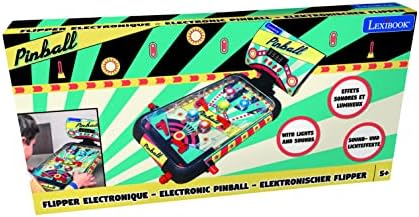 Tabela Lexibook Pinball Electronic, Ação e Reflex Game for Children and Family, Screen LCD, efeitos leves e sonoros, JG610