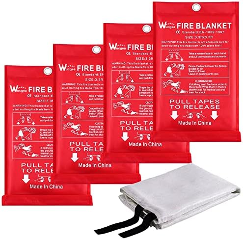 Cobertor de incêndio de emergência para cozinha - 2 Pacote de segurança Fibra de vidro de fibra de incêndio Returto de chama