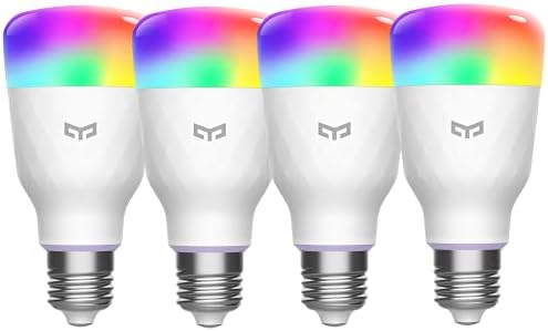 Yeeelight liderou a lâmpada inteligente 60W equivalente, A19 LED Wi-Fi Smart Bulb, RGBW Color Alwar