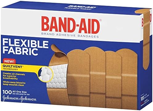 Bandagens adesivas de tecido flexível, 1 x 3, 100/caixa