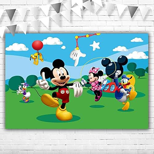 Mickey Mouse Clubhouse Feliz Aniversário Caso de 5x3 pés Micky e seus amigos cenários para foto Vinil Mickey Mouse Clubhouse Posters