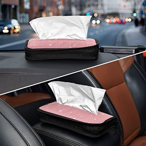 Holder de tecido de carro Pink-Love-Heart-Girl Distensor de Teclina Backseat Tissue Case