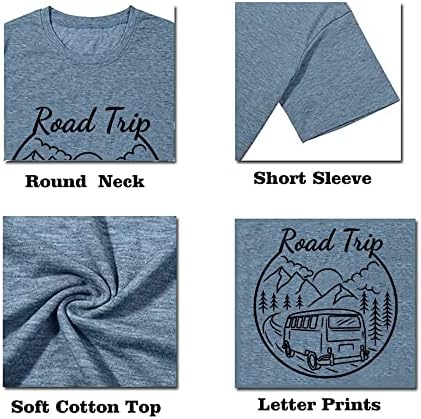 Camisas gráficas engraçadas para mulheres Trip Trip Imprimido de verão Camisetas natura