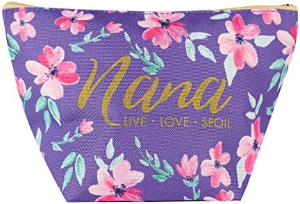 Nana Live Love Spoling Blual Blual 8 x 5 Fabric Mini Carryall Cosmetic Bag