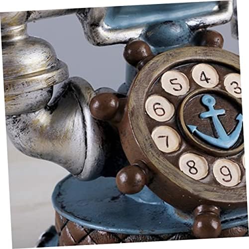 DIKACA Decoração vintage Adornos para decoração de desktop ornamentos decoram decorações criativas de telefone decoração retrô decoração de telefone em casa decoração clássica azul exibição