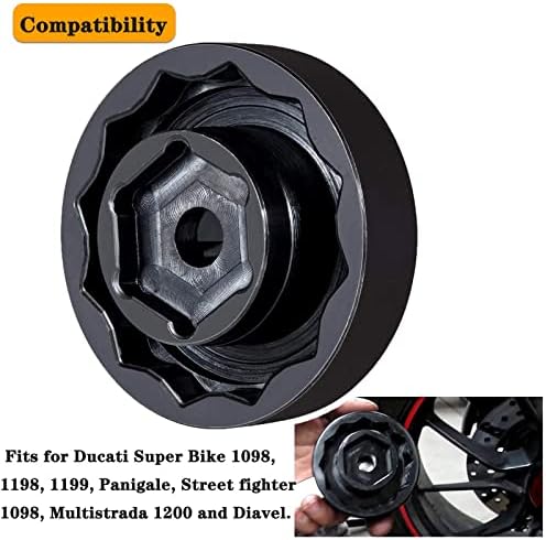 A ferramenta de soquete da porca do eixo traseiro da roda dianteira se encaixa no Ducati Motorcycle ATVs Super Bike 1098 1198 1199 Panigale Multistrada Diavel - 55mm + 30mm