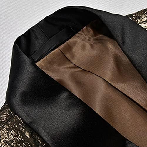 Jaqueta de terno blazer de vestido floral masculino de um botão de festas de baile de festas de bombas de luxo slim slim