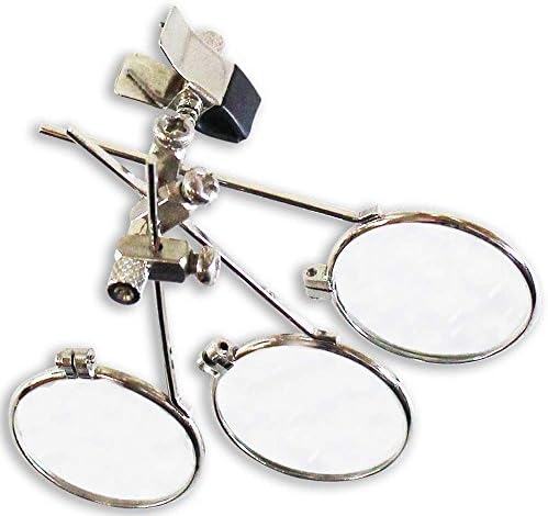 Maximize o clipe de lupa tripla nos quadros de óculos | Ampliação 3x, 6x, 9x Power | Construído para reparo de jóias, relojoaria,