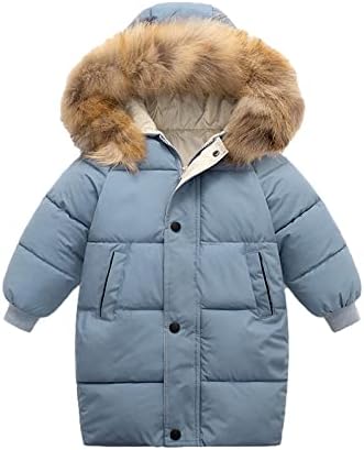 Casacos de inverno quentes do LCECCY, Jaqueta leve e confortável para meninas de meninos, crianças térmicas para clima frio