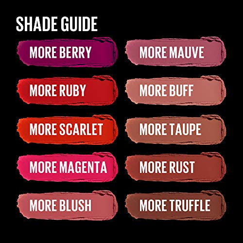 Maybelline Color Sensational Ultimatte Matte Lipstick, pigmento de cor intenso e não secante, mais baga, púrpura quente, 1 contagem