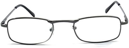 Eye Zoom 5 pack unissex Vantage Metal Reading Glasses com dobradiça de mola