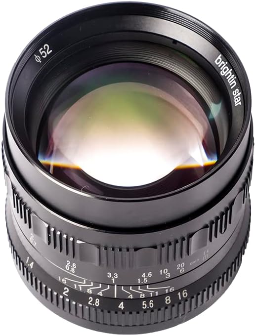 Brightin Star 50mm F1.4 Lente Prime Manual Focus Prime para câmeras sem espelho de LEICA/Panasonic/Sigma, APS-C MF Lente