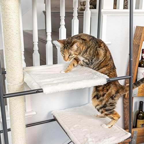 Petfusion Versiclimb Cat Climber | Móveis para animais de estimação multifuncionais com pós-riscos altos e redes de gato