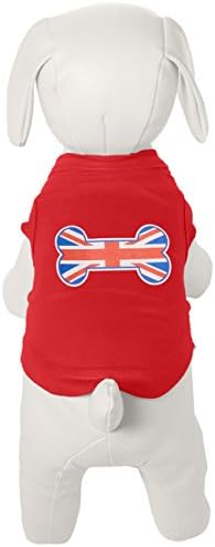 Mirage Pet Products 12 polegadas em forma de osso Unido Union Union Jack Flag de camisetas impressas para animais de estimação,