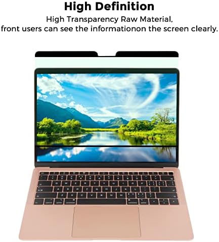 Jieykjo para MacBook 13.6 Filtro de tela de privacidade-Easy Removable Removable Laptop Magnetic Anti-Glare e Anti-Blue