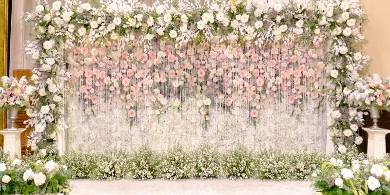 Yeele 20x10ft casamento cenário floral rosa e branco flores românticas fotografia panotography para meninas cerimônia