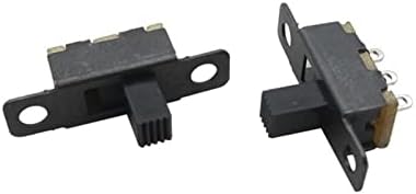 Thakie Micro Switch 20pcs 5V 0,3 A Mini Tamanho Black Spdt Slide Switch para pequenos projetos eletrônicos de energia DIY eletromagnética