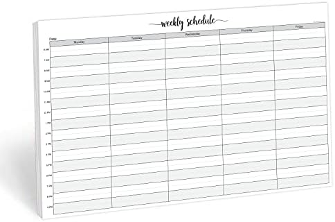 321DONE Weekly Agendamento Planejamento NOTEPAD - 50 folhas - Compromissão por hora Produtividade Planejador Semanal Plave