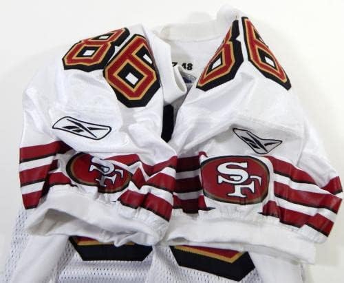 2007 San Francisco 49ers Brian Jennings 86 Jogo emitiu White Jersey 48 DP28532 - Jerseys usados ​​no jogo NFL não assinado