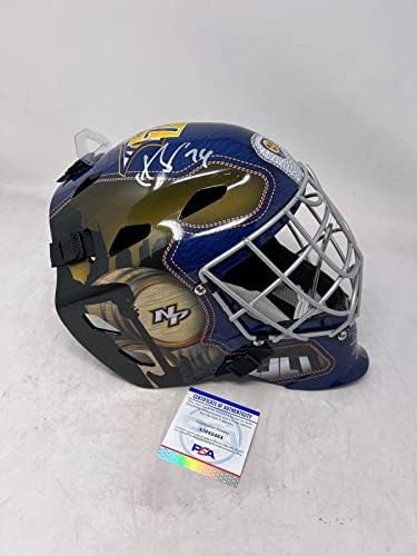 Juuse Saros 74 Nashville Predators assinou o goleiro do Autograph Máscara PSA COA - Capacetes e máscaras autografadas