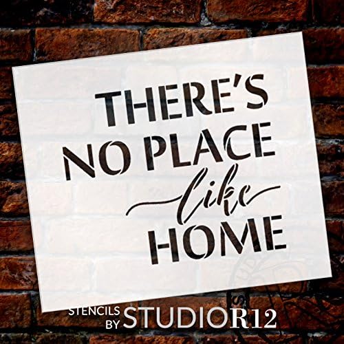 Não há lugar como casa - estêncil de palavras - 7 x 6 - stcl1884_1 - por studior12