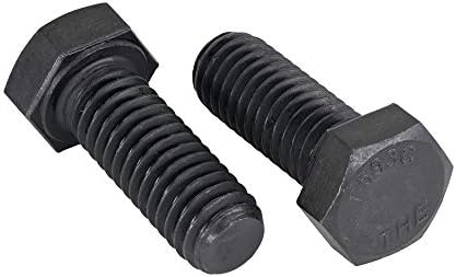 Fabilizadores Bolt 3/8 -16 x 1 parafusos hexáticos 18-8 aço inoxidável preto oxidado nos EUA