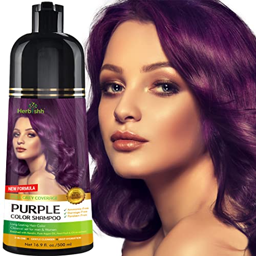 Herbishh Hair Color Shampoo para cabelos grisalhos-xampu de tinta de cabelo mágica-colorir cabelos em minutos-durading-500