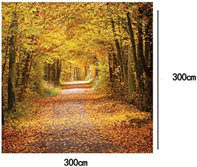 Lywygg 10x10ft fotografia de outono folhas amarelas cheias de árvores cenário de outono vinil outono fotografia cenários de