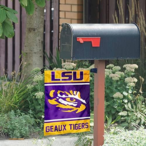 Louisiana State LSU Tigers Bandeira do jardim e caixa de correio Post Solder Mount Holder