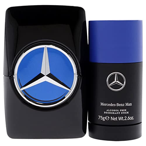 Mercedes-Benz Intense 3,4 onças EDT Spray, 2,6 onças de álcool desodorante stick Men 2 PC Gift Set